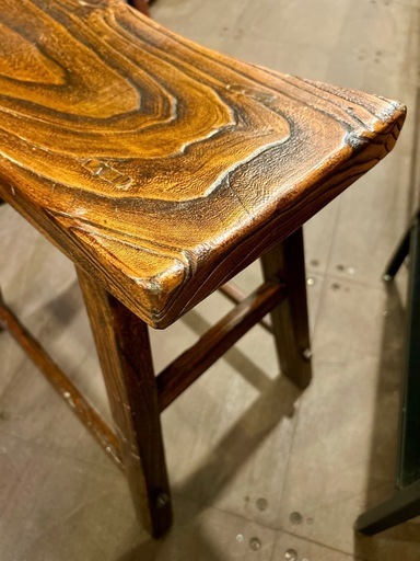 スツール 古家具 木製 アンティーク 調 ヴィンテージ 調 無垢材 花台