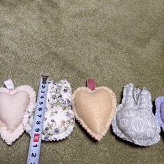 ハンドメイド　　ウサギとハートオーナメントの画像