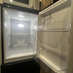 140L 霜取り不要 2ドア冷蔵庫 BK(NTR-140)の画像