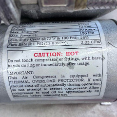 12Vコンプレッサー ワンオフアルミタンクの画像