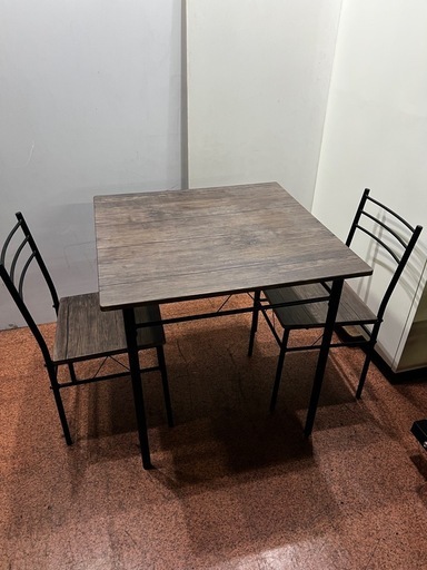 アイリスプラザ ダイニング3点セット テーブル 椅子2客 (まつ) 鯖江の