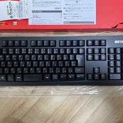 【美品】 BUFFALO ワイヤレスキーボード、中古、BSKBW-120の画像