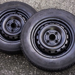 スタッドレスタイヤ3本 夏タイヤ１本 鉄ホイール４本セット 145/80R13 タント ミラ ムーブ　千葉県印西市からの画像