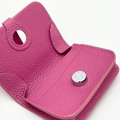 【未使用】コインケース ピンク シュリンクレザー abientotの画像