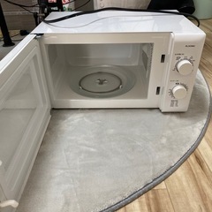 【美品】ELSONIC 電子レンジ 50Hz(東日本)17Lホワイト、中古の画像