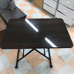 ＼家具＊家電のお店／【ｼﾞｬﾝｸﾞﾙｼﾞｬﾝｸﾞﾙ石川金沢店】昇降テーブル 茶     W(幅)90×D(奥行き)60×H(高さ)70～115cmの画像