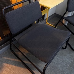 IKEA LINNEBÄCK ラウンジチェア 2脚セット｜ダークグレー｜状態良好の画像
