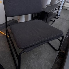 IKEA LINNEBÄCK ラウンジチェア 2脚セット｜ダークグレー｜状態良好の画像