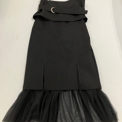 LADYMADE 2way ベルト付スリットチュールタイトスカートの画像