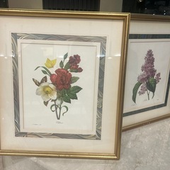 額付き絵画2枚セット　ホテル絵画の画像