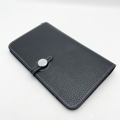 本革 長財布  小銭入れ付き 黒の画像