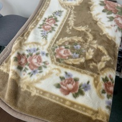 毛布　寝具　厚手　花柄　シングルサイズの画像
