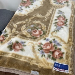毛布　寝具　厚手　花柄　シングルサイズの画像