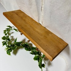 木製シェルフ ハート型フック付き　アメリカンカントリー　アンティーク風の画像