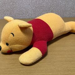 【中古/長期保管品/お引取り限定】■DISNEY■プーさん■クッション＋ぬいぐるみ2点セット■の画像