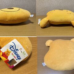 【中古/長期保管品/お引取り限定】■DISNEY■プーさん■クッション＋ぬいぐるみ2点セット■の画像