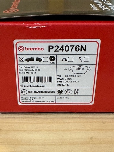 brembo P24076N セラミックブレーキパッド フロント用