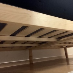 天然木3段階高さ調整 脚付きすのこベッド(S NA)の画像