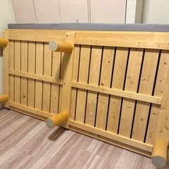 【12/27,28引取限定】日本製 ひのき　すのこベッド シングルの画像