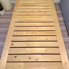 【12/27,28引取限定】日本製 ひのき　すのこベッド シングルの画像