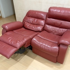 ニトリ　NITORI　電動リクライニングソファー　2人掛け用チェア　レザー　の画像