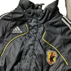 JFA認定ベンチコートロング（メンズ・中綿入）　SIZE:L　限定品（アディダスジャパン製）の画像