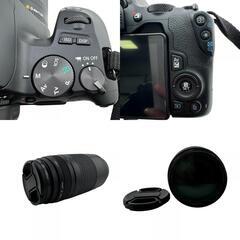 キャノン canon カメラ EOS Kiss X10 75-300mm 1:4-5.6 35-80mm 1:4-5.6 ブラックの画像