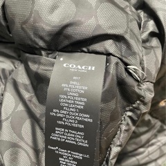 COACH コーチ ダウンモッズコート メンズ モスグリーン XSサイズの画像