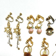 選べる福袋☆イヤリングピアス☆クリスタルガラス雪月蝶々などの画像