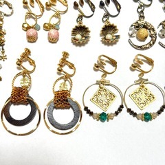 選べる福袋☆イヤリングピアス☆クリスタルガラス雪月蝶々などの画像