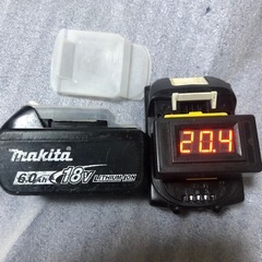 ⑦マキタ18v純正バッテリーBL1860B、中古美品、２個の画像