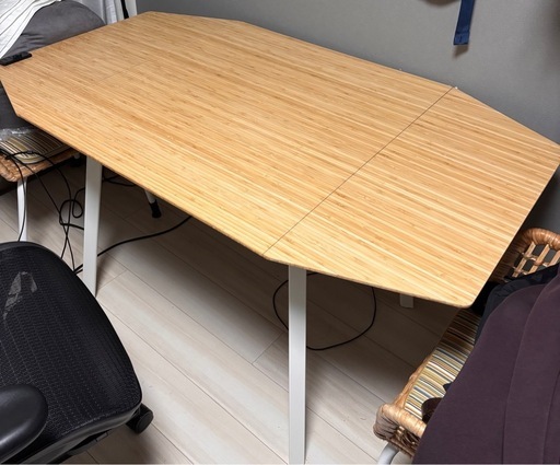 IKEAダイニングテーブル(天板両サイド折りたたみ可) (ぴんあちゃ) 大塚