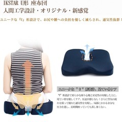IKSTAR 低反発クッション ネイビー の画像