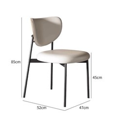 モダンダイニングチェア 黒色椅子2脚セット　おしゃれイス　高級感椅子の画像