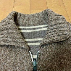 SHIPS ジップアップ カーディガン M ブラウンの画像