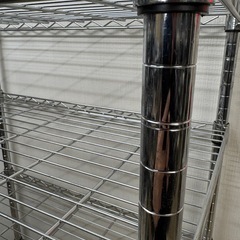 シルバーラック スチールラック メタルラック 棚 キッチンラック レンジ ⑨の画像