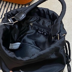 agnes b. ナイロン巾着バケットバッグ 2WAYハンドバッグ レディース の画像