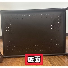 【引き取り期限は12月31日まで】キャスター付き3段ワゴン パンチングメタル ブラウンの画像