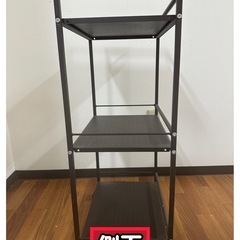 【引き取り期限は12月31日まで】キャスター付き3段ワゴン パンチングメタル ブラウンの画像