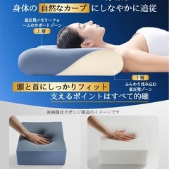 【新品】低反発枕　深い眠り枕　快眠　カバー2枚付き　　　の画像