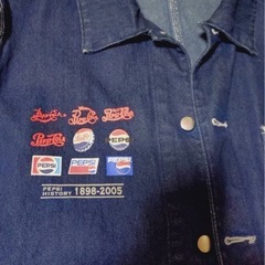 非売品　希少デニムカバーオールジャケット　PEPSI COLA の画像
