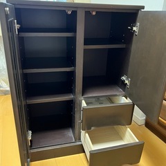 収納 棚 シェルフ 木目調の画像