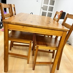 【IKEA】ダイニングテーブル(チェアセット)の画像