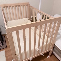 【お譲りします】ニトリのベビーベッド(レギュラーサイズ)の画像
