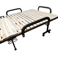 アテックス 桐すのこ 折りたたみベッド シングルサイズ 木製 ベッドの画像