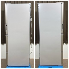 【商談中】SHARP/シャープ ノンフロン冷凍冷蔵庫 SJ-W353G-N 2021年製 350L 両開き 動作品の画像