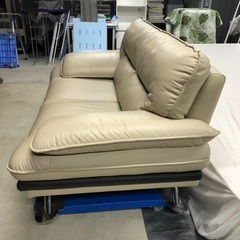 2人掛けワイドソファ (ロゾKD BE) ベージュの画像