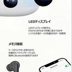 ワイヤレスイヤホン 2025最新EDR+Bluetooth5.3搭載 ハンズフリー通話 ホワイトの画像