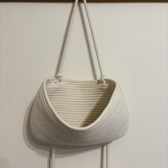 インテリア　吊り下げ収納　小物入れ　ホワイトの画像