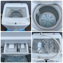 ☆高年式☆AQUA/アクア 全自動電気洗濯機 AQW-V8R 2024年製 8kg 動作品の画像